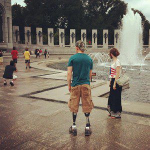 Colton and his sister Annie at the WWII Monument in Washington D.C.