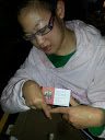 Mikelle Learned and her business cards bizcards2