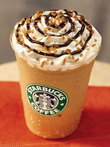 Mikelle loves her frappuccinos!